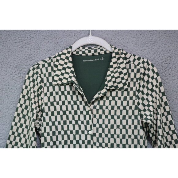 Abercrombie & Fitch Long Sleeve Button Up Bodycon Dress-Size Small-Lined - Picture 2 of 11